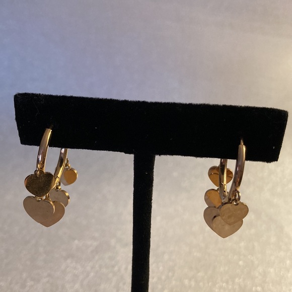 NWOT - Stainless Steel Cute Heart Rose Gold Tassel Bohemia Choker Necklace Set - Picture 9 of 16